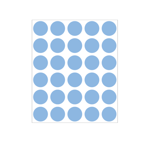 Nevs 3/4" Color Coding Dots Blue - Sheet Form DOT-34M Blue